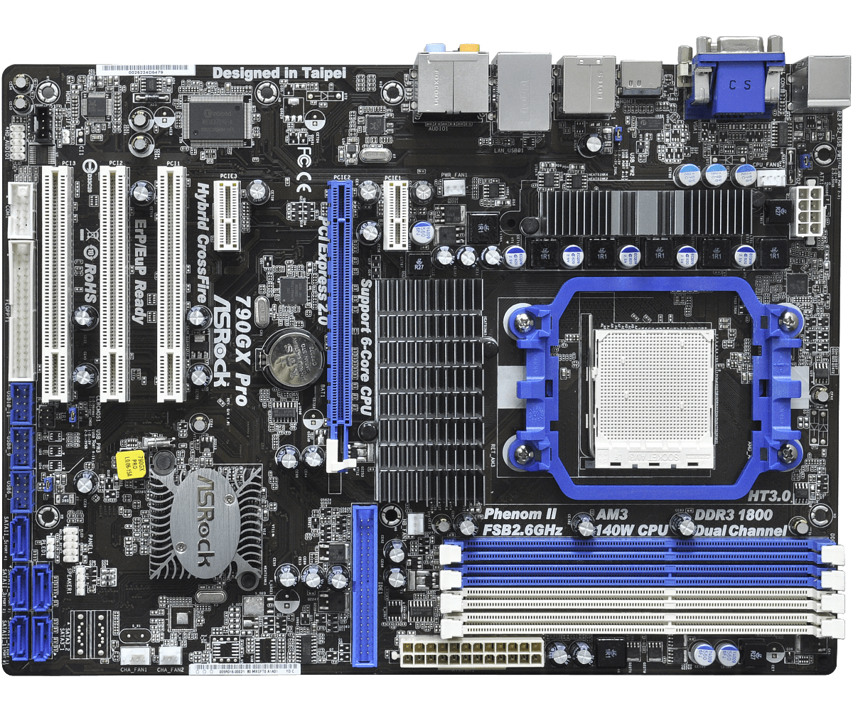 Asrock 790gx pro какие процессоры поддерживает